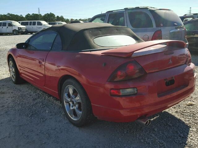 4A3AE35GX1E002174 - 2001 MITSUBISHI ECLIPSE SP RED photo 3