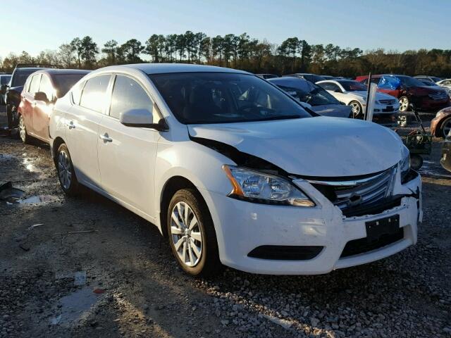 3N1AB7AP9FL657994 - 2015 NISSAN SENTRA S WHITE photo 1