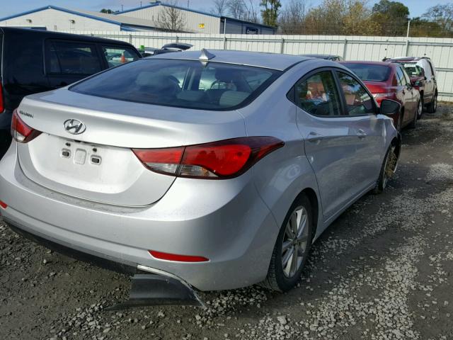 KMHDH4AEXFU415089 - 2015 HYUNDAI ELANTRA SE SILVER photo 4