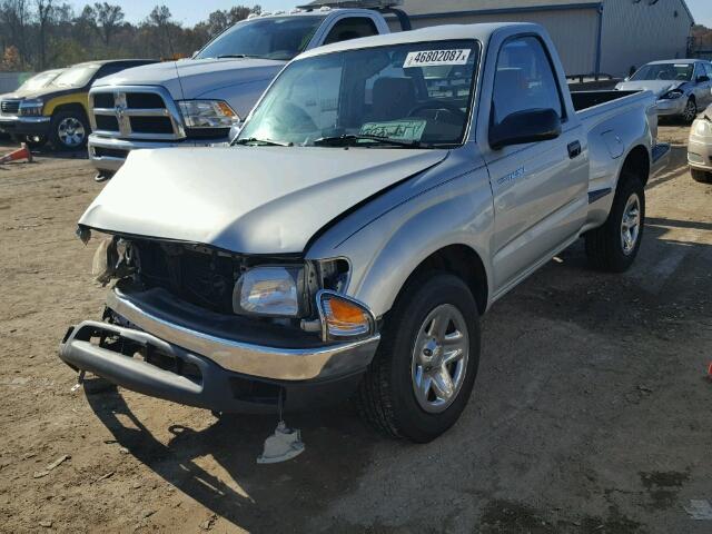 5TENL42N51Z796226 - 2001 TOYOTA TACOMA SILVER photo 2