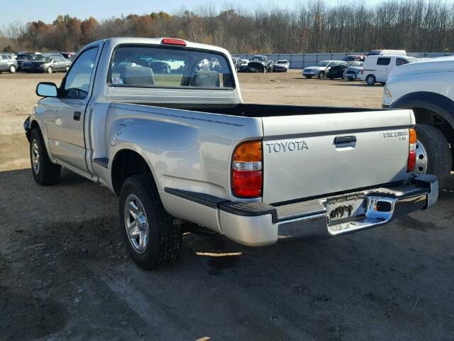 5TENL42N51Z796226 - 2001 TOYOTA TACOMA SILVER photo 3