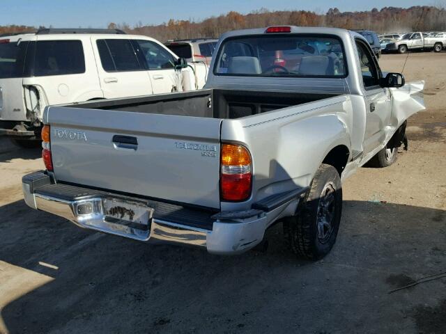 5TENL42N51Z796226 - 2001 TOYOTA TACOMA SILVER photo 4