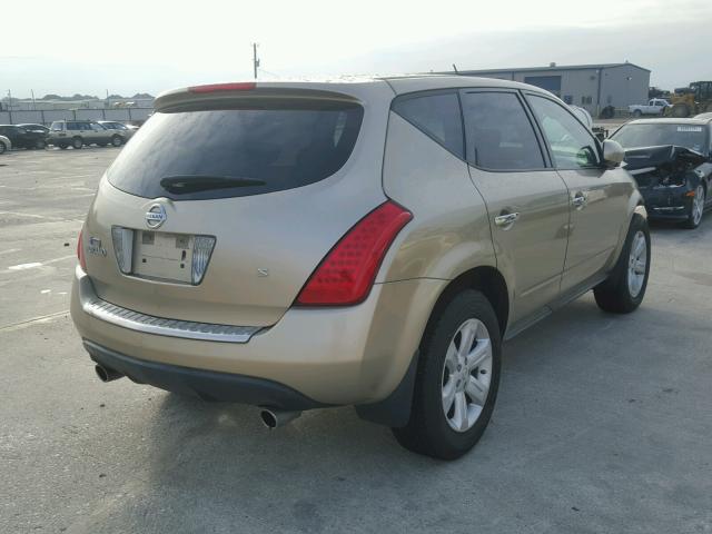 JN8AZ08T97W522789 - 2007 NISSAN MURANO SL GOLD photo 4