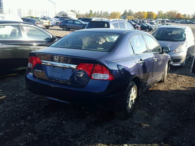 2HGFA1F34AH569432 - 2010 HONDA CIVIC VP BLUE photo 4