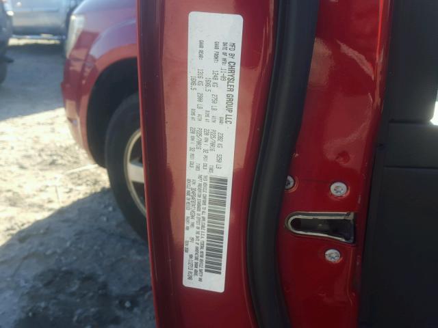 3D4PG4FB7AT145344 - 2010 DODGE JOURNEY SE RED photo 10