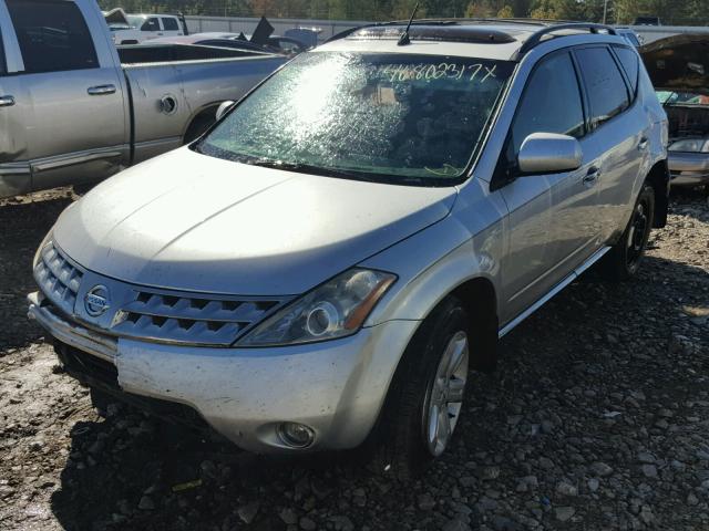 JN8AZ08T26W414965 - 2006 NISSAN MURANO SILVER photo 2