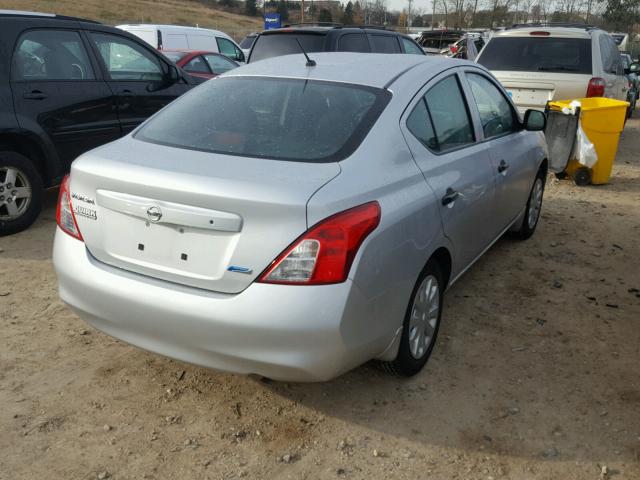 3N1CN7AP5CL932062 - 2012 NISSAN VERSA SILVER photo 4