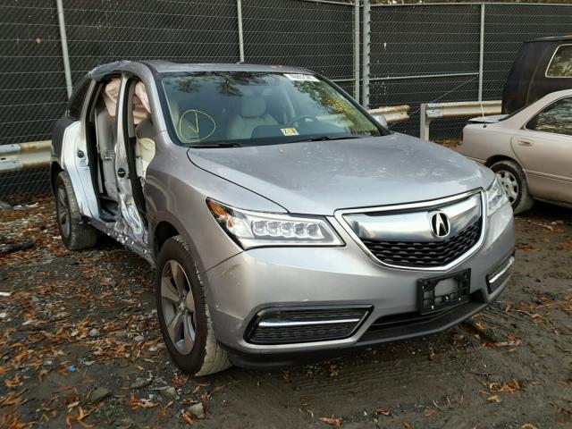 5FRYD4H27GB035875 - 2016 ACURA MDX SILVER photo 1