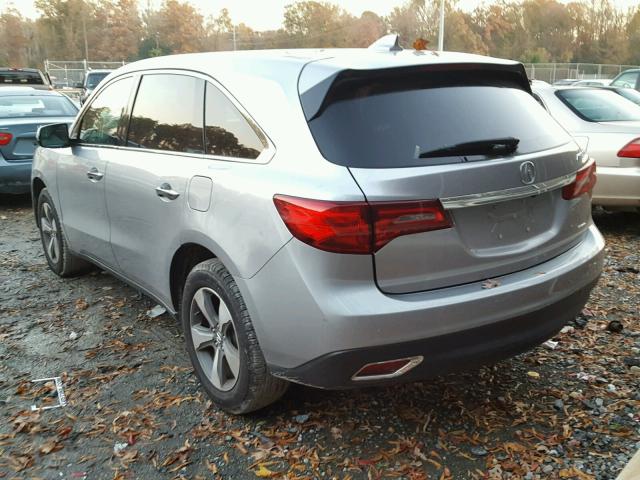 5FRYD4H27GB035875 - 2016 ACURA MDX SILVER photo 3