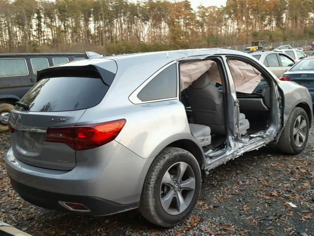 5FRYD4H27GB035875 - 2016 ACURA MDX SILVER photo 4