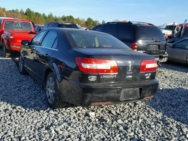 3LNHM28T47R663806 - 2007 LINCOLN MKZ BLACK photo 3