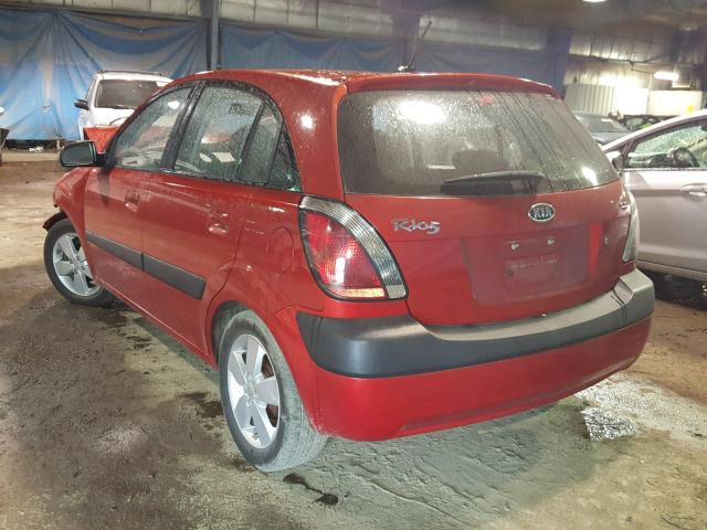 KNADE243196548468 - 2009 KIA RIO 5 SX RED photo 3