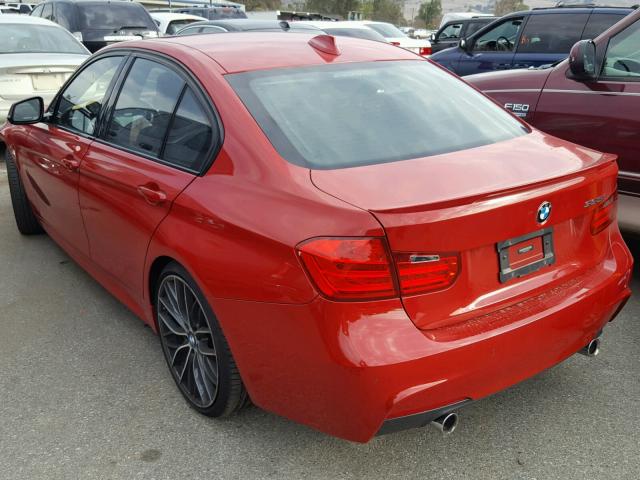 WBA3A9C53EF479182 - 2014 BMW 335 I RED photo 3