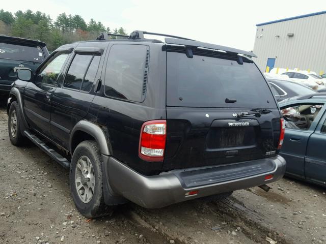 JN8DR07Y01W517367 - 2001 NISSAN PATHFINDER BLACK photo 3