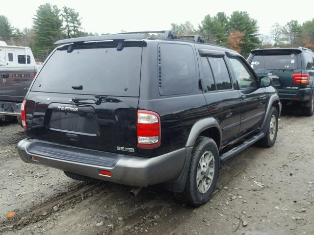 JN8DR07Y01W517367 - 2001 NISSAN PATHFINDER BLACK photo 4