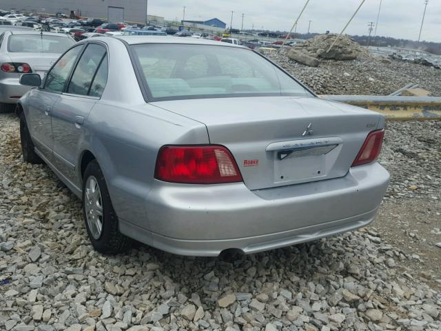 4A3AA46G33E169530 - 2003 MITSUBISHI GALANT ES SILVER photo 3