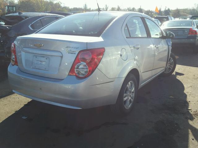 1G1JB5SH1C4144497 - 2012 CHEVROLET SONIC LS SILVER photo 4