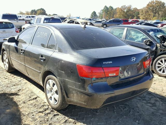 5NPET46C29H527883 - 2009 HYUNDAI SONATA GLS BLACK photo 3