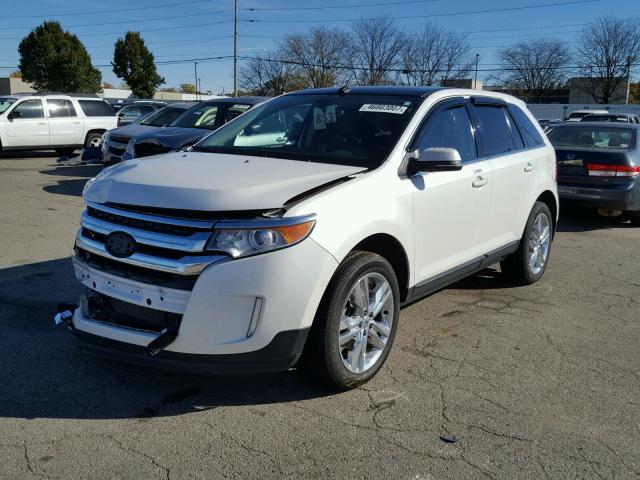 2FMDK4KC3DBC84234 - 2013 FORD EDGE LIMIT WHITE photo 2