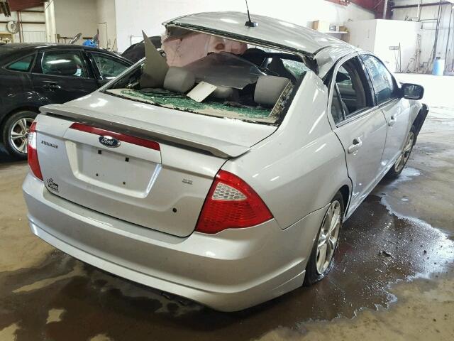 3FAHP0HA0CR158490 - 2012 FORD FUSION SE SILVER photo 4