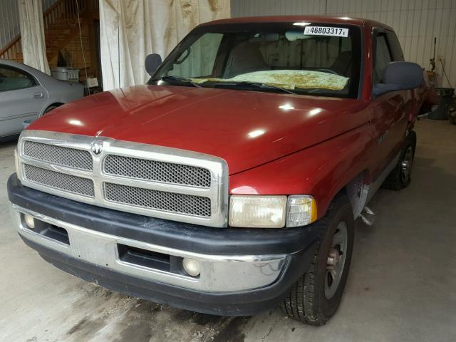 3B7HC12Z7WG119213 - 1998 DODGE RAM 1500 RED photo 2