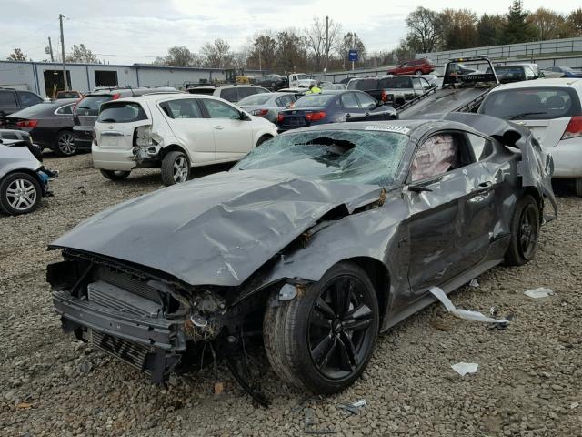 1FA6P8TH9F5376252 - 2015 FORD MUSTANG GRAY photo 2