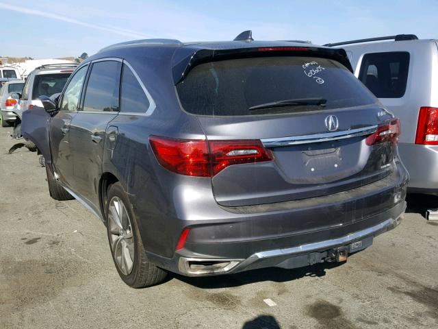 5FRYD4H79HB028861 - 2017 ACURA MDX TECHNO GRAY photo 3