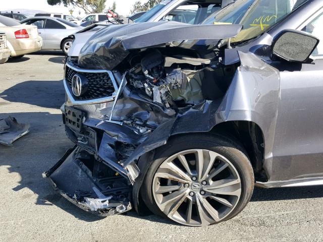 5FRYD4H79HB028861 - 2017 ACURA MDX TECHNO GRAY photo 9