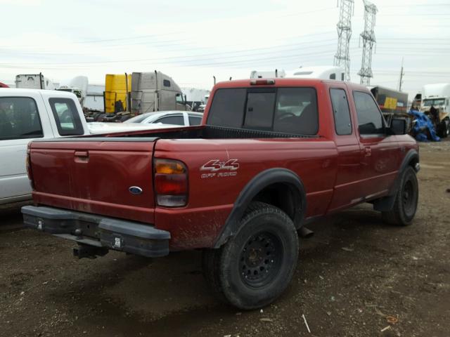 1FTZR15XXWPA74261 - 1998 FORD RANGER SUP MAROON photo 4