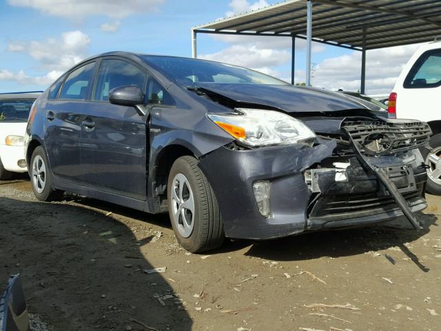 JTDKN3DU4D1669879 - 2013 TOYOTA PRIUS GRAY photo 1