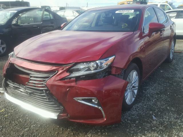 JTHBK1GG0G2223213 - 2016 LEXUS ES RED photo 2