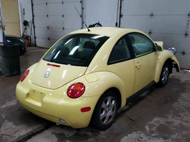 3VWCK21C43M405112 - 2003 VOLKSWAGEN NEW BEETLE YELLOW photo 4