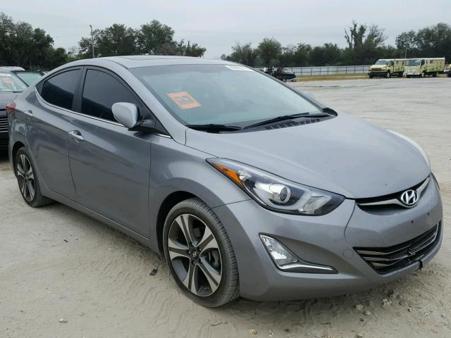 KMHDH4AH4EU067301 - 2014 HYUNDAI ELANTRA SE GRAY photo 1