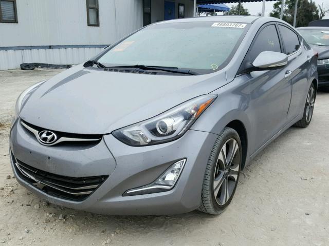 KMHDH4AH4EU067301 - 2014 HYUNDAI ELANTRA SE GRAY photo 2