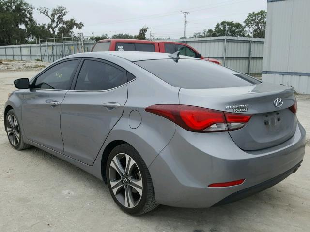 KMHDH4AH4EU067301 - 2014 HYUNDAI ELANTRA SE GRAY photo 3