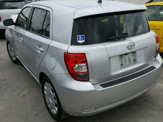 JTKKUPB40E1043883 - 2014 TOYOTA SCION XD SILVER photo 3