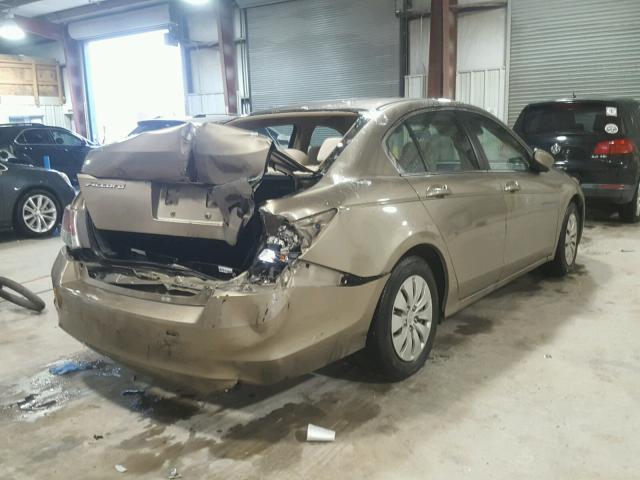 1HGCP26349A180226 - 2009 HONDA ACCORD LX GOLD photo 4