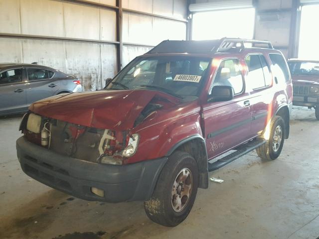 5N1ED28T61C595419 - 2001 NISSAN XTERRA XE RED photo 2