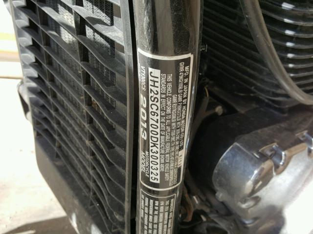 JH2SC6700DK300325 - 2013 HONDA VT1300 CS BLACK photo 10