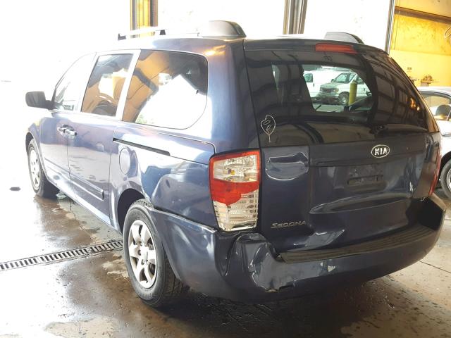 KNDMB233166022818 - 2006 KIA SEDONA EX BLUE photo 3