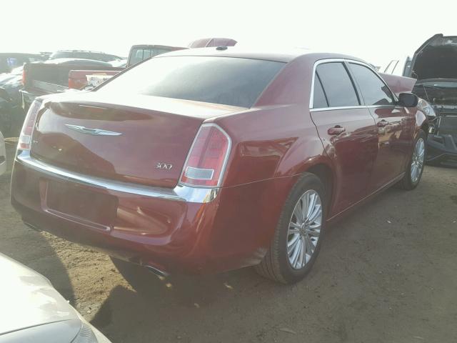 2C3CCARG2EH212948 - 2014 CHRYSLER 300 MAROON photo 4