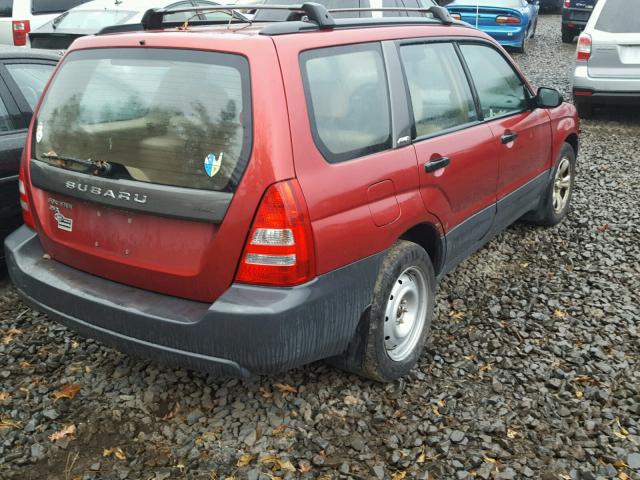 JF1SG63643H704754 - 2003 SUBARU FORESTER 2 RED photo 4