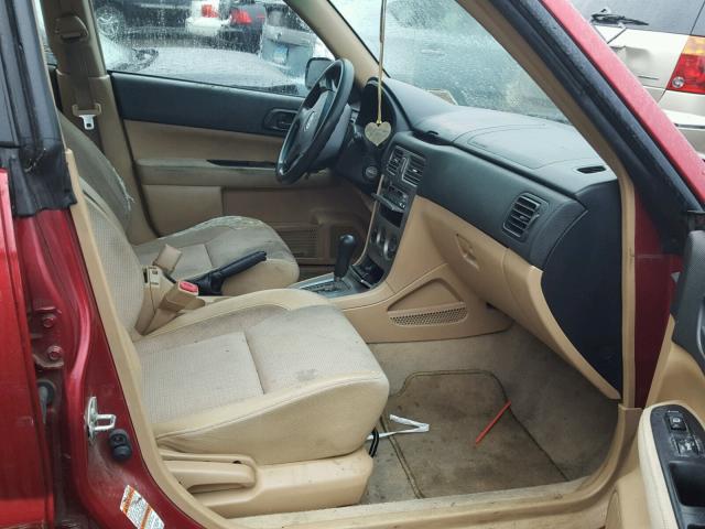 JF1SG63643H704754 - 2003 SUBARU FORESTER 2 RED photo 5