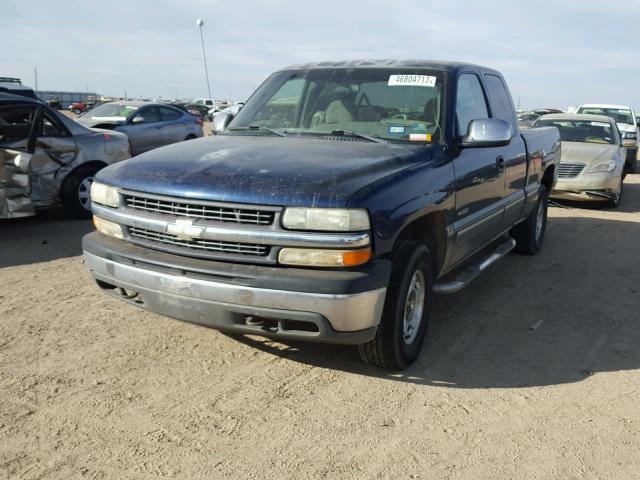 1GCEK19T0YE220210 - 2000 CHEVROLET SILVERADO BLUE photo 2