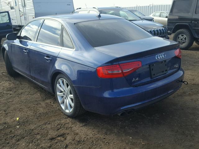 WAUFFAFL0DN029620 - 2013 AUDI A4 PREMIUM BLUE photo 3