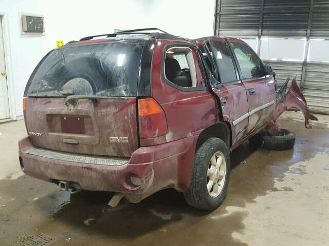 1GKDT13S272218150 - 2007 GMC ENVOY MAROON photo 4