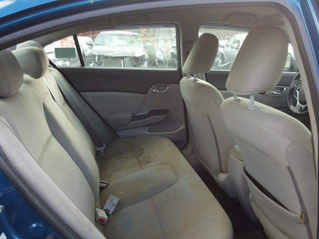 2HGFB2E56CH532293 - 2012 HONDA CIVIC LX BLUE photo 6