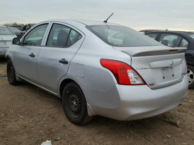 3N1CN7APXEL865316 - 2014 NISSAN VERSA S SILVER photo 3