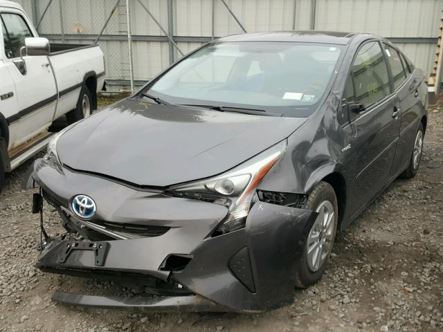 JTDKBRFUXG3532351 - 2016 TOYOTA PRIUS GRAY photo 2