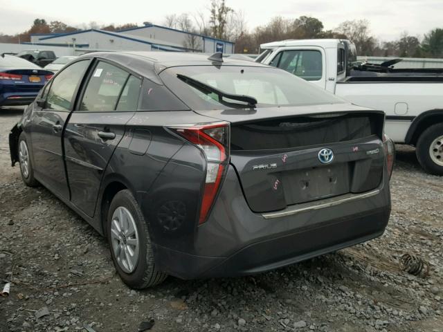 JTDKBRFUXG3532351 - 2016 TOYOTA PRIUS GRAY photo 3